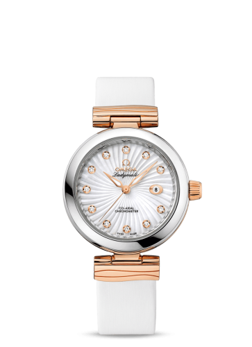 Omega 425.22.34.20.55.001 : LadyMatic Co-Axial 34 Stainless Steel / Red Gold / MOP