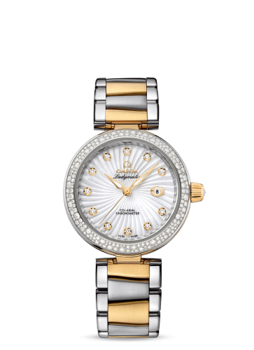Omega 425.25.34.20.55.002 : LadyMatic Co-Axial 34 Stainless Steel / Yellow Gold / Diamond / MOP / Bracelet