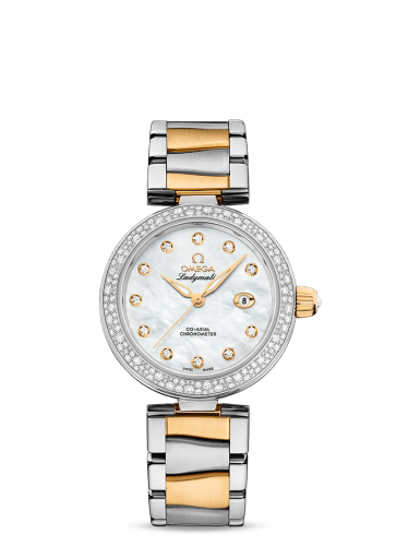Omega 425.25.34.20.55.003 : LadyMatic Co-Axial 34 Stainless Steel / Yellow Gold / Diamond / MOP / Bracelet