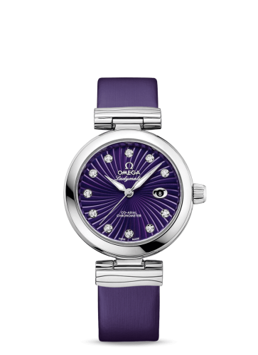 Omega 425.32.34.20.60.001 : LadyMatic Co-Axial 34 Stainless Steel / Purple