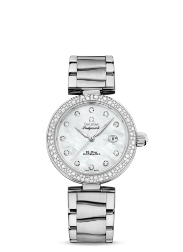 Omega 425.35.34.20.55.002 : LadyMatic Co-Axial 34 Stainless Steel / Diamond / MOP / Bracelet