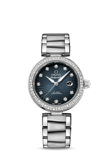 Omega 425.35.34.20.56.001 : LadyMatic Co-Axial 34 Stainless Steel / Diamond / Grey / Bracelet