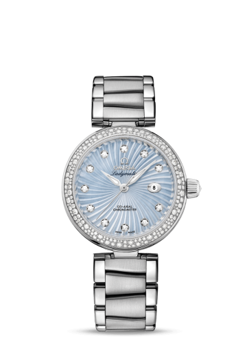 Omega 425.35.34.20.57.002 : LadyMatic Co-Axial 34 Stainless Steel / Diamond / Blue MOP / Bracelet