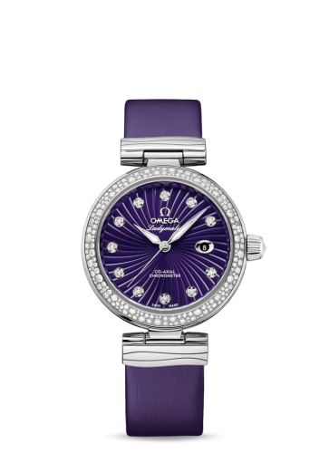 Omega 425.37.34.20.60.001 : LadyMatic Co-Axial 34 Stainless Steel / Diamond / Purple