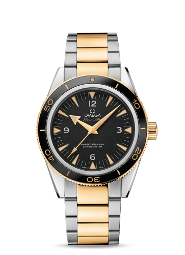 Omega 233.20.41.21.01.002 : Seamaster 300 Master Co-Axial Stainless Steel  / Yellow Gold / Black / Bracelet