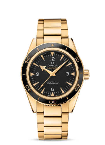 Omega 233.60.41.21.01.002 : Seamaster 300 Master Co-Axial Yellow Gold / Black / Bracelet