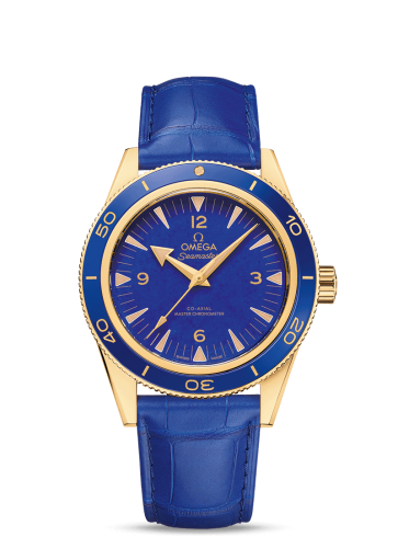 Omega 234.63.41.21.99.002 : Seamaster 300 Co-Axial Master Chronometer Yellow Gold / Lapis Lazuli