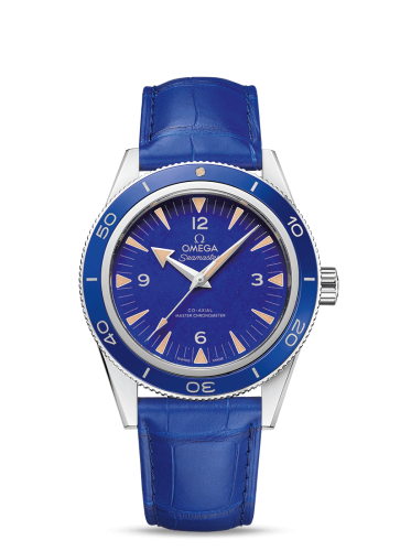 Omega 234.93.41.21.99.002 : Seamaster 300 Co-Axial Master Chronometer Platinum / Lapis Lazuli