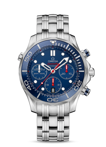 Omega 212.30.44.50.03.001 : Seamaster Diver 300M Co-Axial 44 Chronograph Stainless Steel / Blue / Bracelet