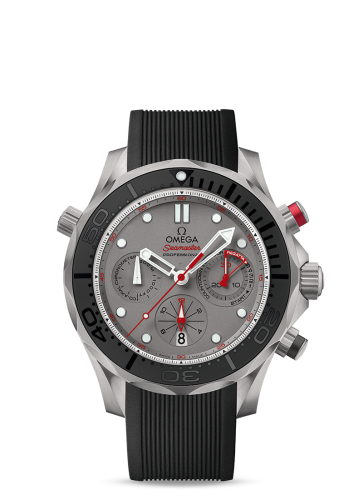 Omega 212.92.44.50.99.001 : Seamaster Diver 300M Co-Axial 44 Chronograph Titanium / Grey / Rubber / ETNZ