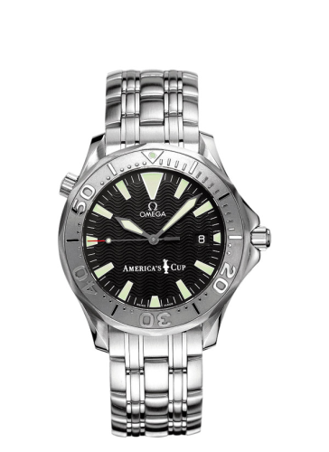 Omega 2533.50.00 : Seamaster Diver 300M Automatic 41 Stainless Steel / White Gold / Black / Bracelet / America's Cup