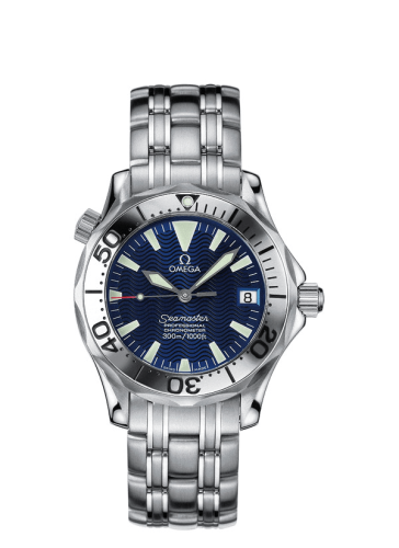 Omega 2053.80.00 : Seamaster Diver 300M Automatic 36.25 Stainless Steel / Electric Blue / Bracelet