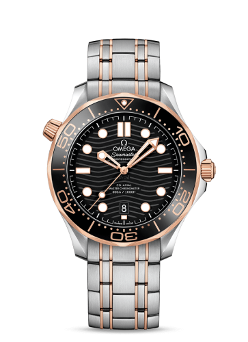 Omega 210.20.42.20.01.001 : Seamaster Diver 300M Master Co-Axial 42 Stainless Steel / Sedna Gold / Black / Bracelet