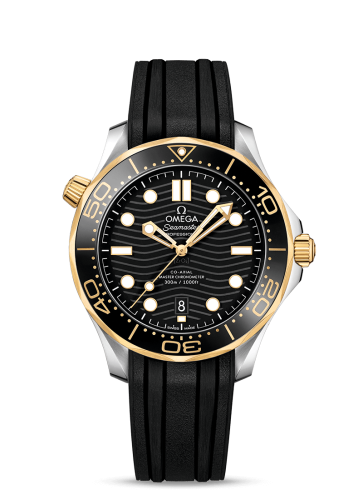 Omega 210.22.42.20.01.001 : Seamaster Diver 300M Master Co-Axial 42 Stainless Steel / Yellow Gold / Black / Rubber