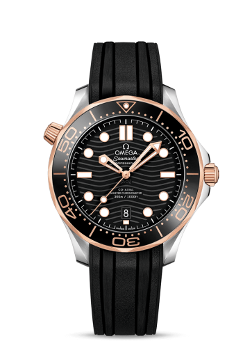 Omega 210.22.42.20.01.002 : Seamaster Diver 300M Master Co-Axial 42 Stainless Steel / Sedna Gold / Black / Rubber