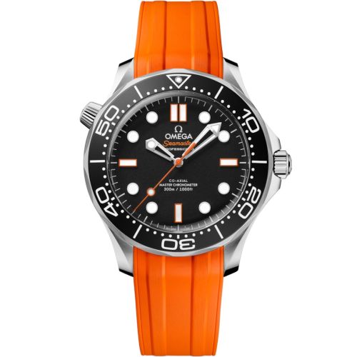 Omega 210.32.42.20.01.006 : Seamaster Diver 300M Master Co-Axial 42 No-Date Stainless Steel / Black - Orange / Rubber