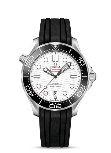 Omega 210.32.42.20.04.001 : Seamaster Diver 300M Master Co-Axial 42 Stainless Steel / White / Rubber