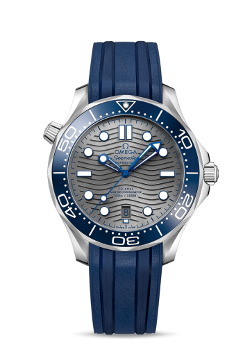 Omega 210.32.42.20.06.001 : Seamaster Diver 300M Master Co-Axial 42 Stainless Steel / Grey /  Rubber