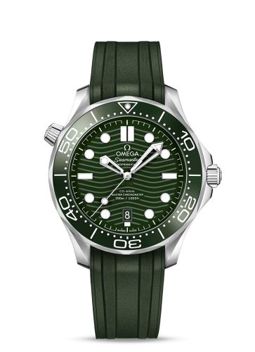 Omega 210.32.42.20.10.001 : Seamaster Diver 300M Master Co-Axial 42 Stainless Steel / Green / Rubber