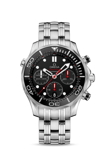 Omega 212.30.42.50.01.001 : Seamaster Diver 300M Co-Axial 41.5 Chronograph Stainless Steel / Black / Bracelet