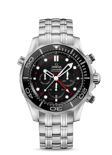 Omega 212.30.44.52.01.001 : Seamaster Diver 300M Co-Axial 44 GMT Chronograph Stainless Steel / Black / Bracelet