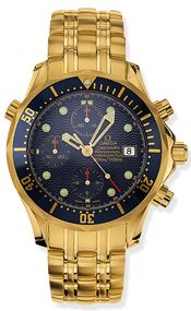 Omega 2198.80.00 : Seamaster Diver 300M Automatic 41.5 Chronograph Yellow Gold / Silver / Bracelet