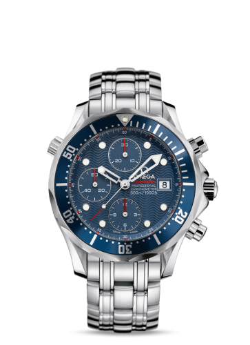 Omega 2225.80.00 : Seamaster Diver 300M Automatic 41.5 Chronograph Stainless Steel / Blue / Bracelet