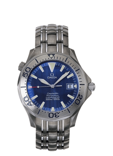 Omega 2231.80.00 : Seamaster Diver 300M Automatic 41 Titanium / Electric Blue / Bracelet