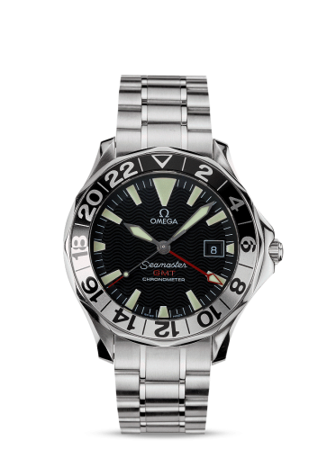 Omega 2234.50.00 : Seamaster Diver 300M Automatic 41 GMT Stainless Steel / Black / Bracelet / 50th Anniversary