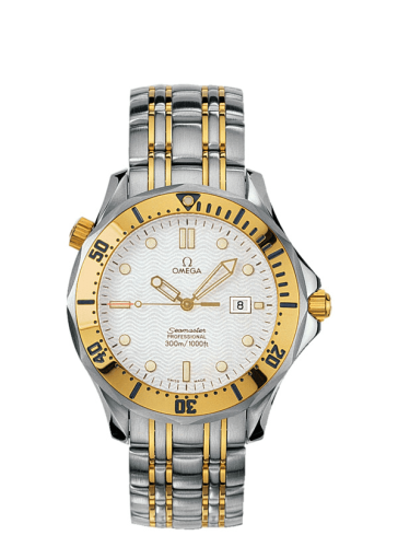 Omega 2342.20.00 : Seamaster Diver 300M Quartz 41 Stainless Steel / Yellow Gold / White / Bracelet