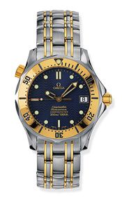 Omega 2352.80.00 : Seamaster Diver 300M Automatic 36.25 Stainless Steel / Yellow Gold / Blue / Bracelet