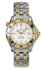 Omega 2362.20.00 : Seamaster Diver 300M Quartz 36.25 Stainless Steel / Yellow Gold / White / Bracelet