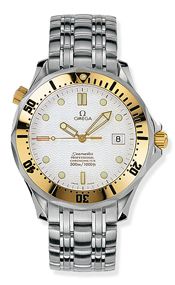 Omega 2432.20.00 : Seamaster Diver 300M Automatic 41 Stainless Steel / Yellow Gold / White / Bracelet