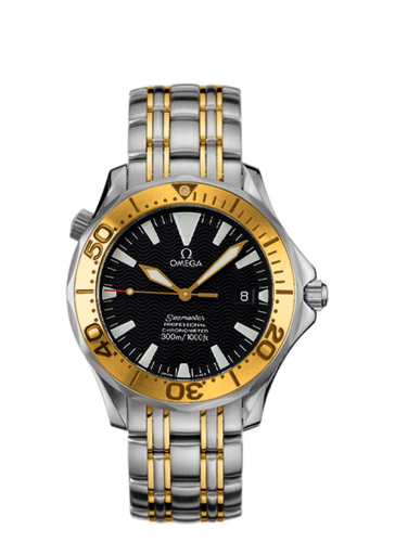 Omega 2453.50.00 : Seamaster Diver 300M Automatic 36.25 Stainless Steel / Yellow Gold / Black / Bracelet