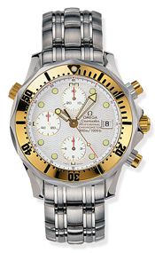 Omega 2498.20.00 : Seamaster Diver 300M Automatic 41.5 Chronograph Stainless Steel / Yellow Gold / Silver / Bracelet