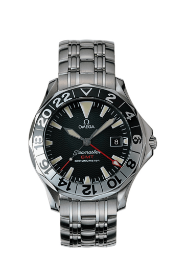 Omega 2536.50.00 : Seamaster Diver 300M Automatic 41 GMT Stainless Steel / Black / Bracelet / Gerry Lopez