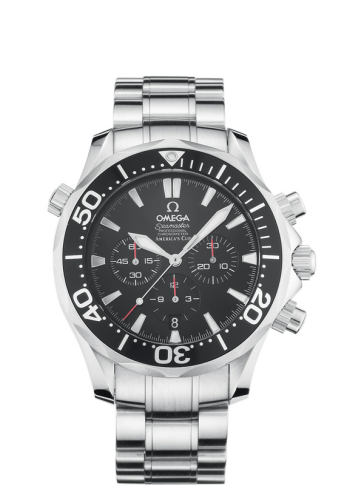 Omega 2594.50.00 : Seamaster Diver 300M Automatic 41.5 Chronograph Stainless Steel / Black / Bracelet / America's Cup