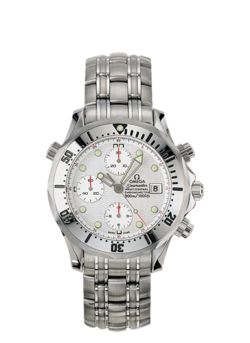 Omega 2598.20.00 : Seamaster Diver 300M Automatic 41.5 Chronograph Stainless Steel / White / Bracelet