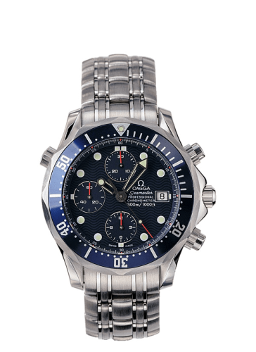 Omega 2599.80.00 : Seamaster Diver 300M Automatic 41.5 Chronograph Stainless Steel / Blue / Bracelet