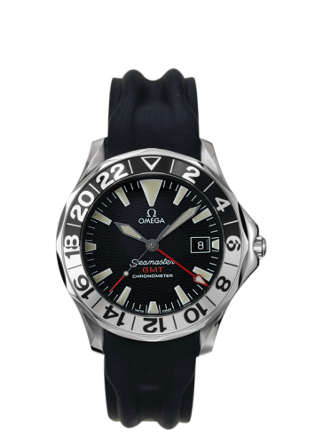 Omega 2834.50.91 : Seamaster Diver 300M Automatic 41 GMT Stainless Steel / Black / Rubber