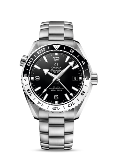Omega 215.30.44.22.01.001 : Seamaster Planet Ocean 600M Co-Axial 43.5 Master Chronometer GMT Stainless Steel / Black White / Bracelet