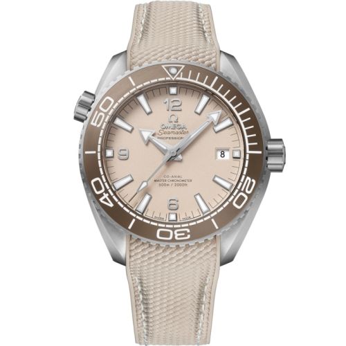 Omega 215.32.44.21.09.001 : Seamaster Planet Ocean 600M Co-Axial 43.5 Master Chronometer Stainless Steel / Beige / Rubber