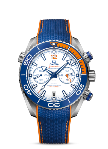 Omega 215.32.46.51.04.001 : Seamaster Planet Ocean 600M Co-Axial 45.5 Master Chronometer Chronograph Stainless Steel / White / Rubber / Michael Phelps