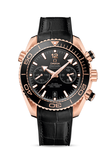 Omega 215.63.46.51.01.001 : Seamaster Planet Ocean 600M Co-Axial 45.5 Master Chronometer Chronograph Sedna Gold / Black / Alligator