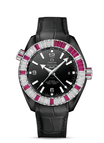 Omega 215.98.46.22.01.002 : Seamaster Planet Ocean 600M Co-Axial 45.5 Master Chronometer GMT Deep Black Ruby