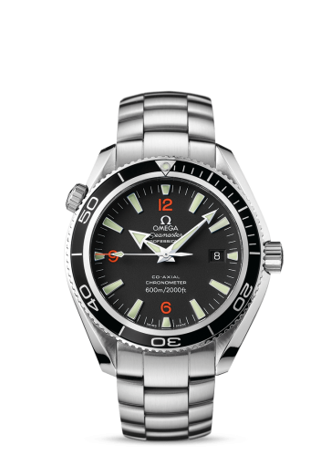 Omega 2201.51.00 : Seamaster Planet Ocean 600M Co-Axial 42 Stainless Steel / Orange Numerals / Bracelet