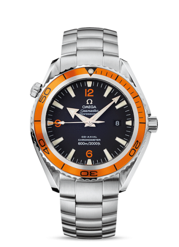 Omega 2208.50.00 : Seamaster Planet Ocean 600M Co-Axial 45.5 Stainless Steel / Orange / Bracelet