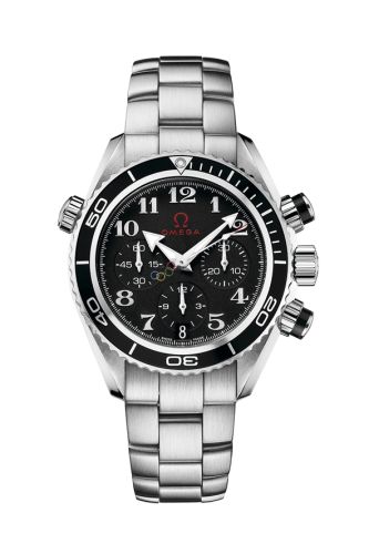 Omega 222.30.38.50.01.003 : Seamaster Planet Ocean 600M Co-Axial 37.5 Chronograph Stainless Steel / Black / Bracelet / Olympic Timeless