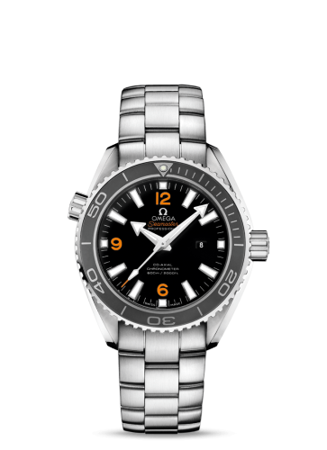 Omega 232.30.38.20.01.002 : Seamaster Planet Ocean 600M Co-Axial 37.5 Stainless Steel / Orange Numerals / Bracelet
