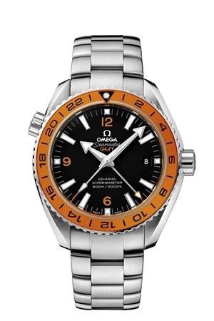 Omega 232.30.44.22.01.003 : Seamaster Planet Ocean 600M Co-Axial 43.5 GMT Stainless Steel / Orange Numerals / Bracelet